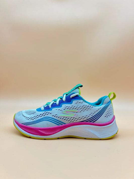 Skechers Women's Running Shoe - Turquoise/Pink/Yellow