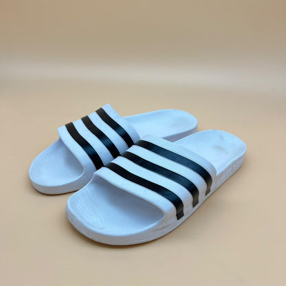 Adidas Adilette Aqua Slides - White/Black