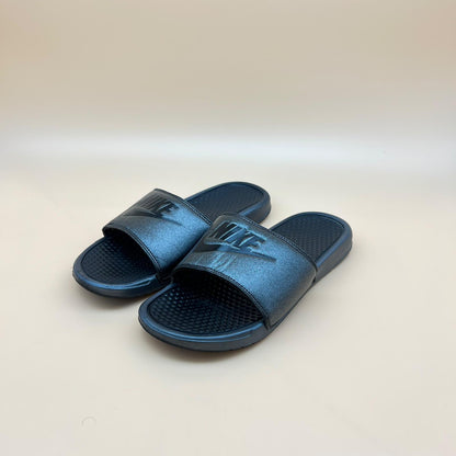 Nike Benassi Slides - Metallic Navy