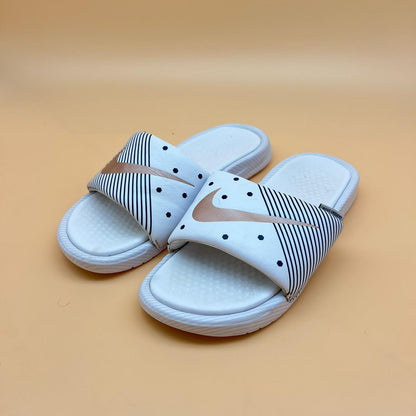 Nike Benassi JDI Print Women's Slide - White/Black Stripe