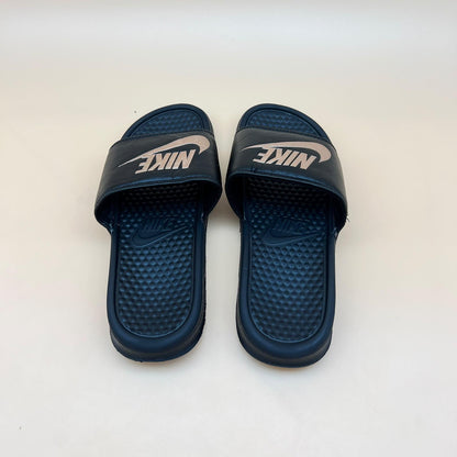 Nike Benassi JDI Slides - Black/Metallic Silver