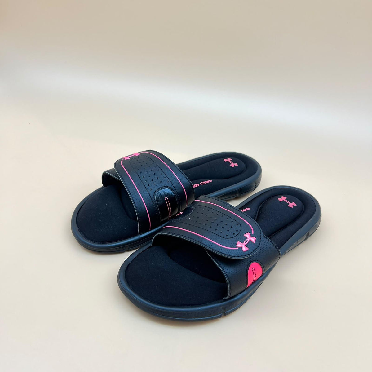 Under Armour Women's Ignite VIII Slides - Navy/Pink