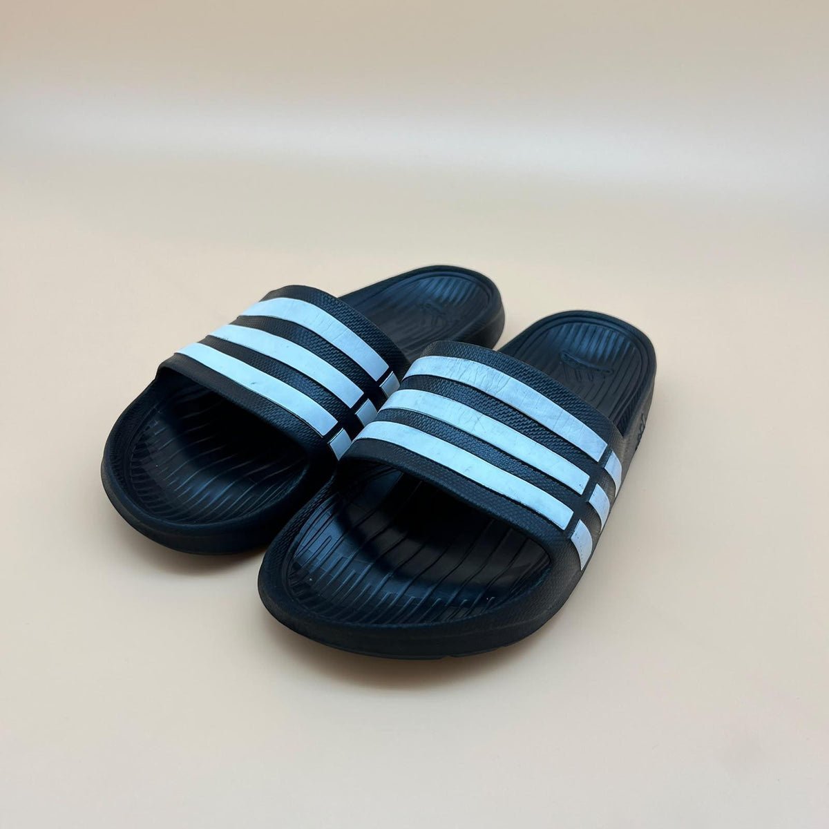 Adidas Duramo Slides - Navy/White