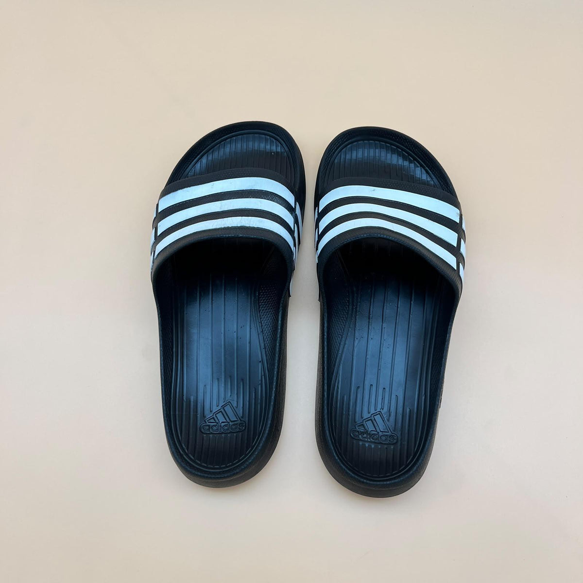 Adidas Duramo Slides - Navy/White