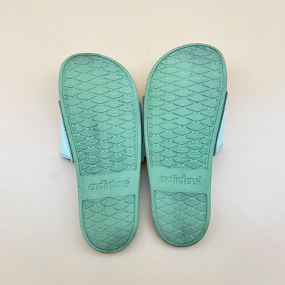 Adidas Adilette Comfort Slides - Mint/White