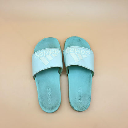 Adidas Adilette Comfort Slides - Mint/White