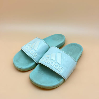 Adidas Adilette Comfort Slides - Mint/White