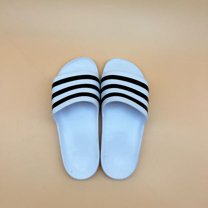 Adidas Adilette Aqua Slides - White/Black (Kids)