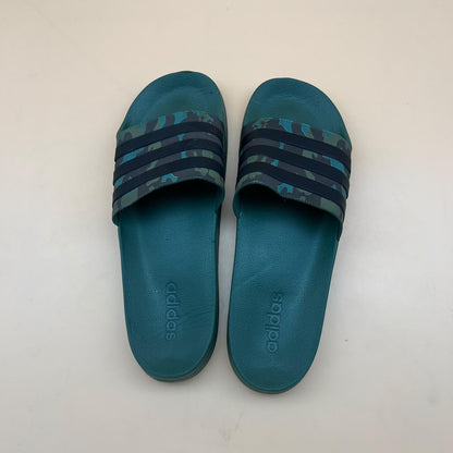 Adidas Adilette Comfort Camo Slides - Teal