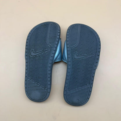 Nike Benassi Metallic Slides - Blue