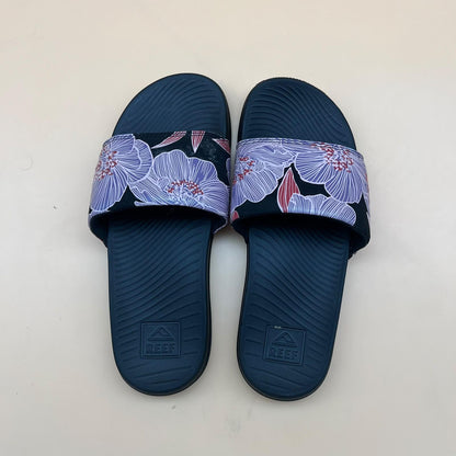 Reef Floral Slides - Navy