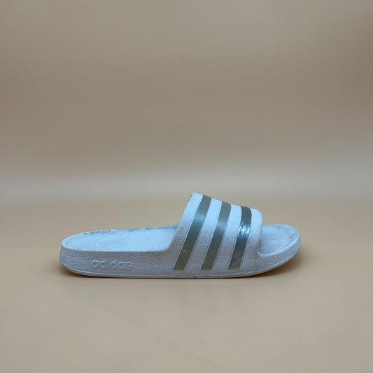Adidas Adilette Aqua Slides - White/Grey