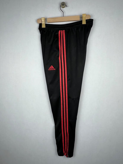 Adidas Manchester United Men's Black Red 3-Stripes Training Track Pants