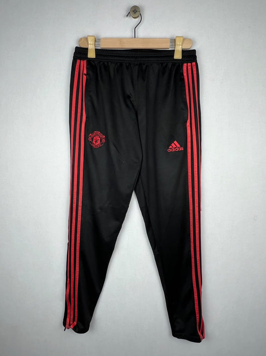 Adidas Manchester United Men's Black Red 3-Stripes Training Track Pants