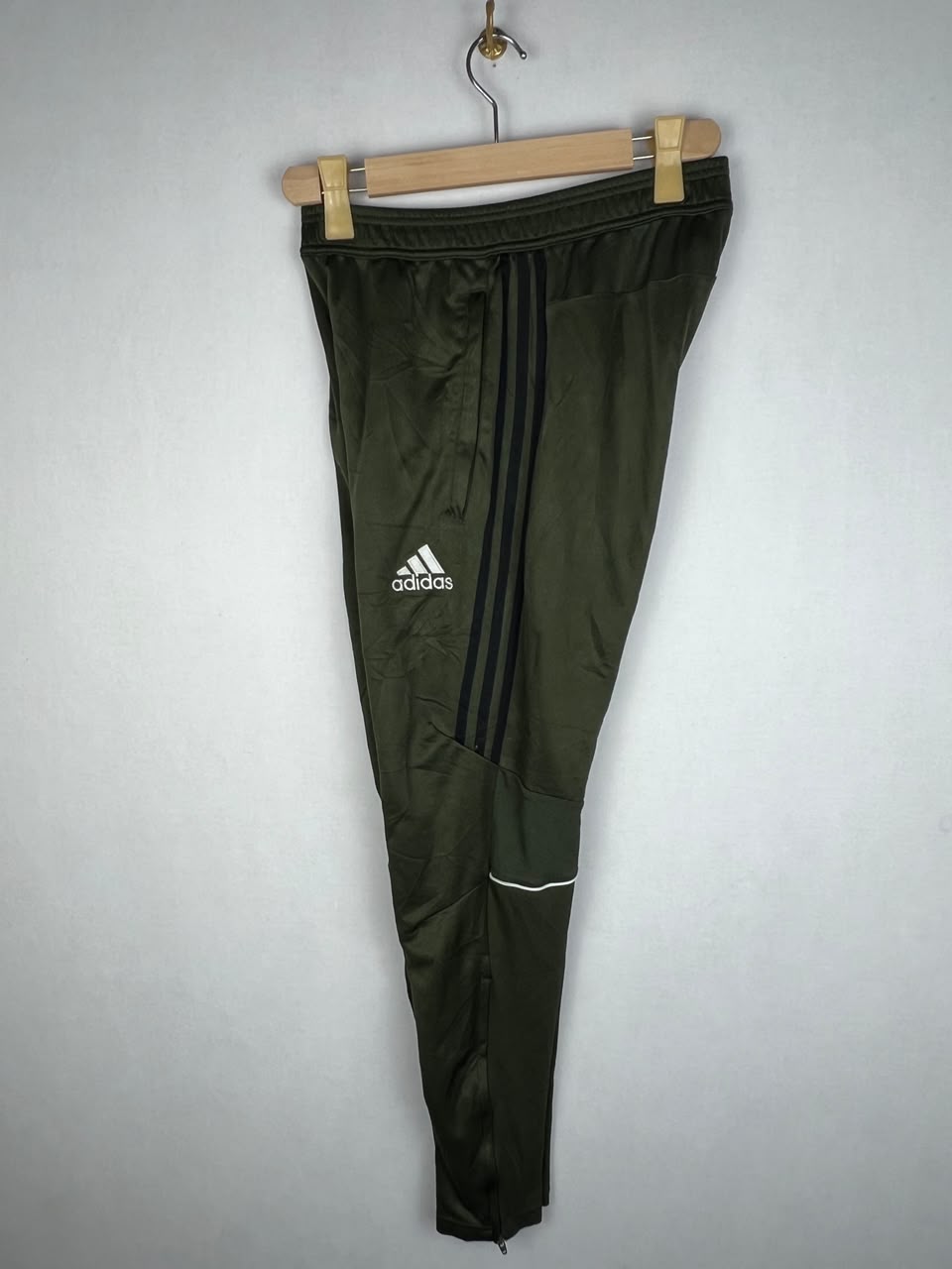 Adidas Tango Tiro 17 Men's Olive Green Black 3-Stripes Training Track Pants