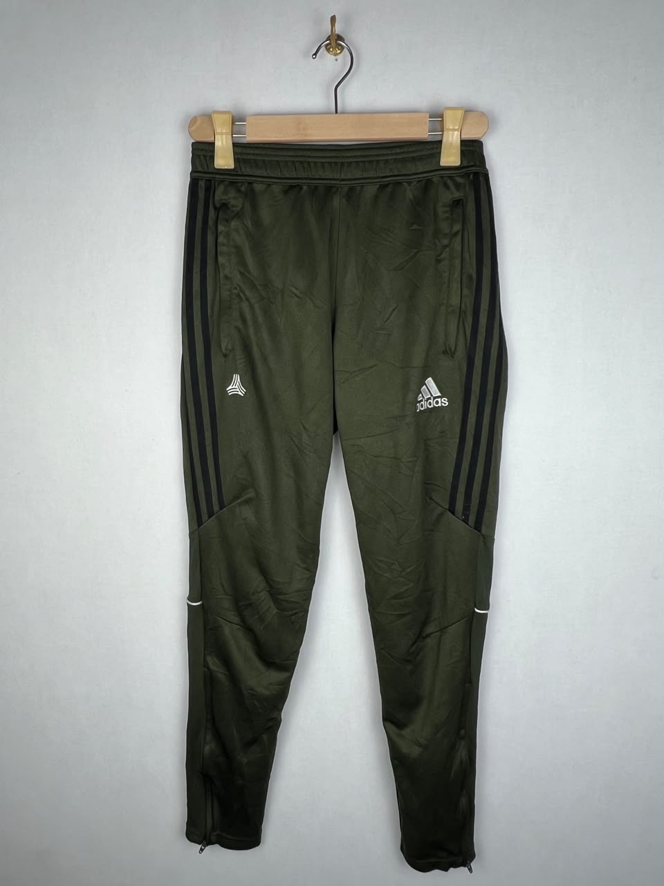 Adidas Tango Tiro 17 Men's Olive Green Black 3-Stripes Training Track Pants