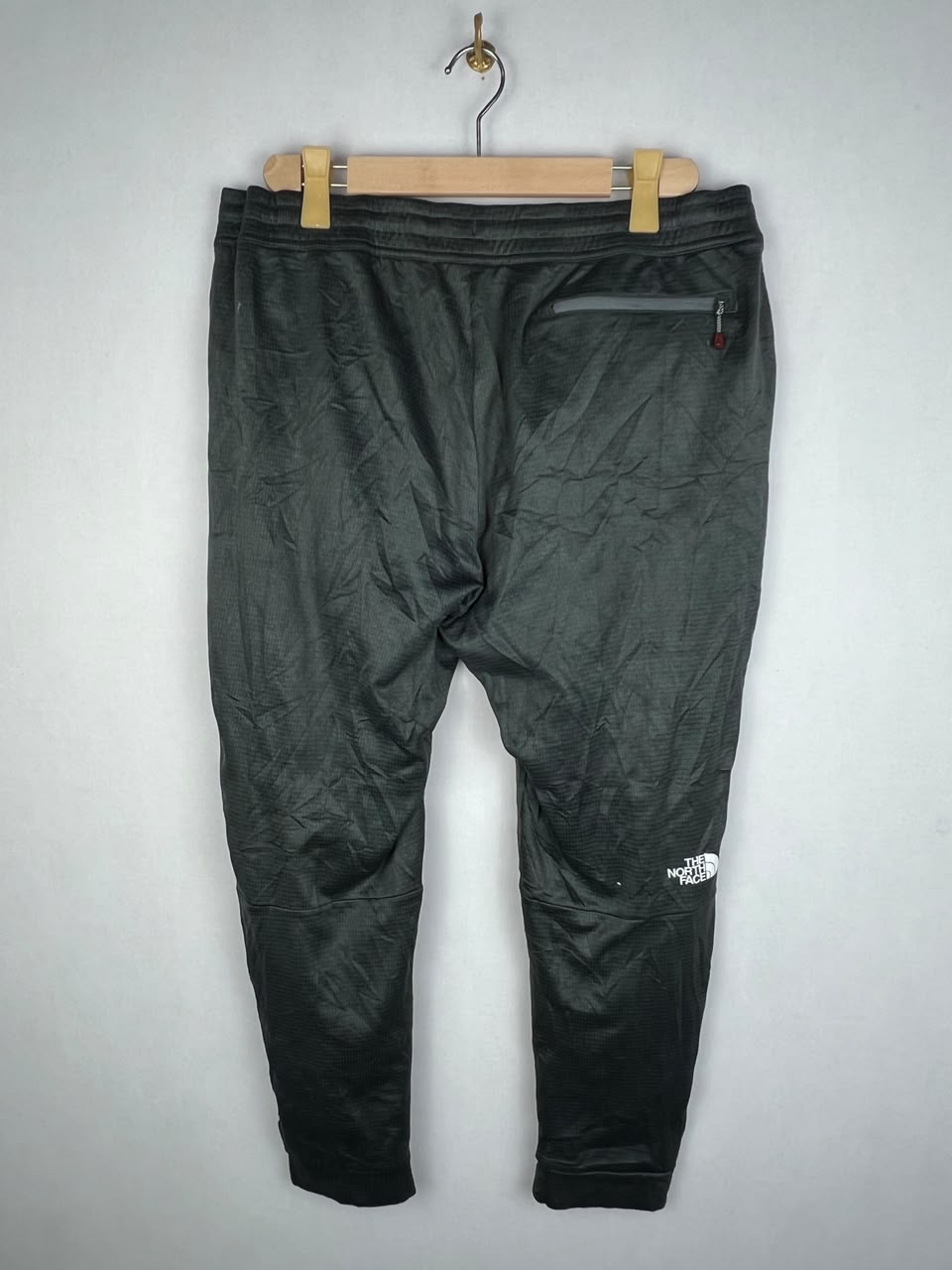 The North Face Men's Black Grid Fleece Logo Tape Jogger Pants
