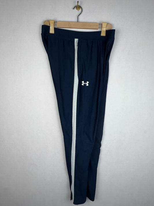 Under Armour Men's Navy Blue White Mesh Panel Training Track Pants