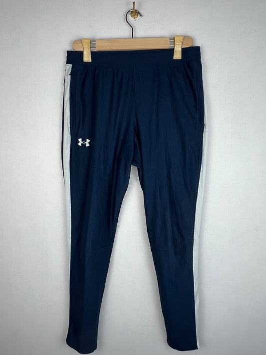 Under Armour Men's Navy Blue White Mesh Panel Training Track Pants