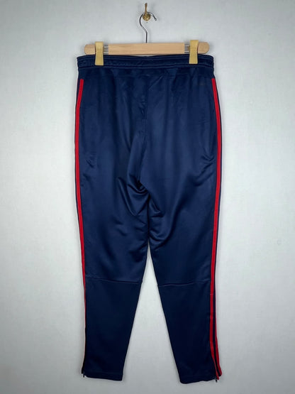 Adidas Manchester United Men's Navy Blue Red 3-Stripes Training Track Pants