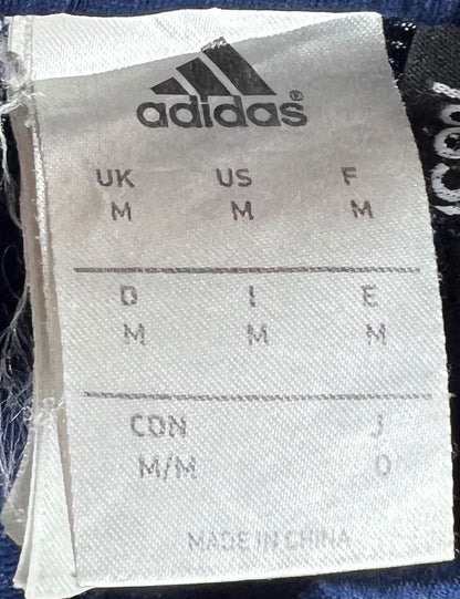 Adidas Manchester United Men's Navy Blue Red 3-Stripes Training Track Pants