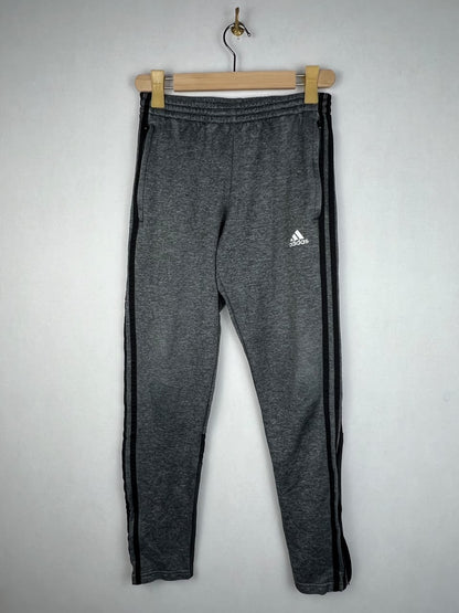 Adidas Dark Grey Heather Black 3-Stripes Training Track Pants