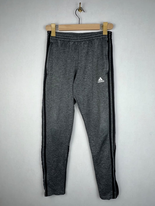 Adidas Dark Grey Heather Black 3-Stripes Training Track Pants