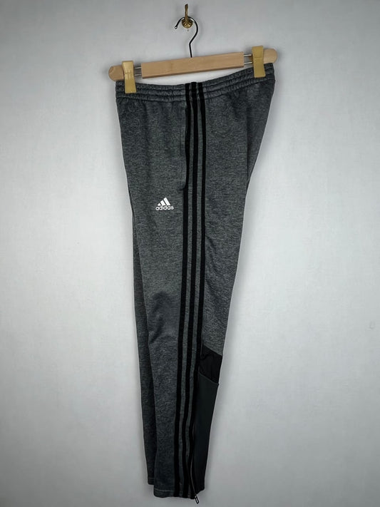 Adidas Dark Grey Heather Black 3-Stripes Training Track Pants