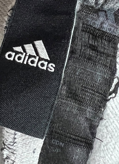 Adidas Dark Grey Heather Black 3-Stripes Training Track Pants