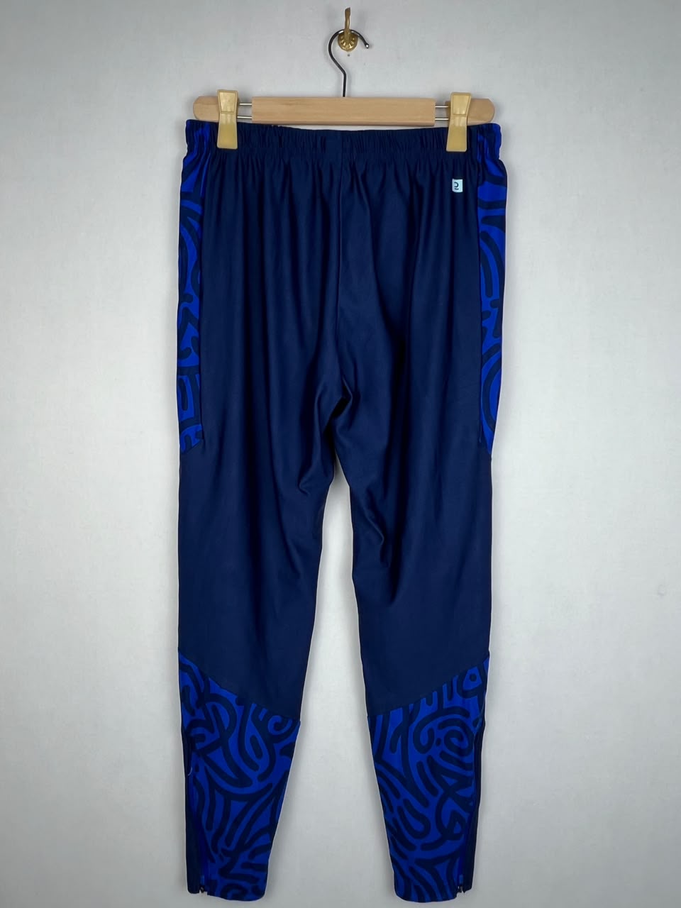 Kipsta Men's Navy Blue Royal Print Football Training Track Pants