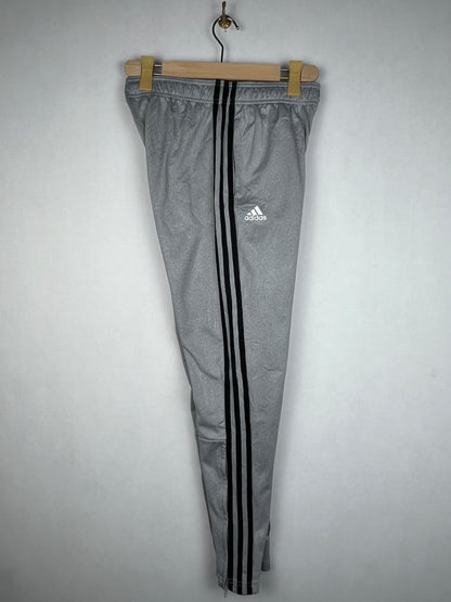 Adidas Grey Heather Black 3-Stripes Training Track Pants