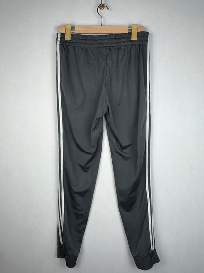 Adidas Dark Grey White 3-Stripes Cuffed Jogger Track Pants