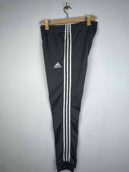Adidas Dark Grey White 3-Stripes Cuffed Jogger Track Pants