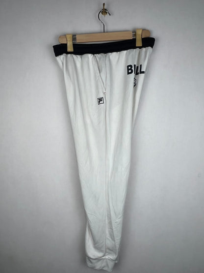 Fila Men's White Black Cuffed Jogger Track Pants