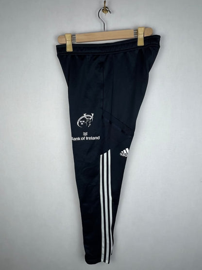 Adidas Men's Black Grey Curved 3-Stripes Training Track Pants