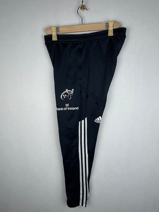 Adidas Men's Black Grey Curved 3-Stripes Training Track Pants