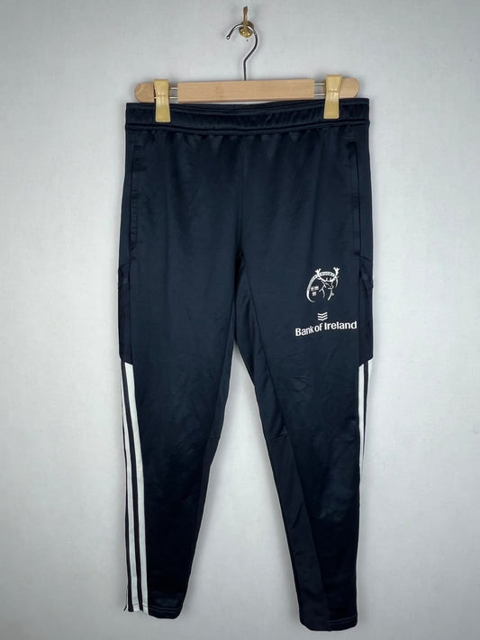 Adidas Men's Black Grey Curved 3-Stripes Training Track Pants
