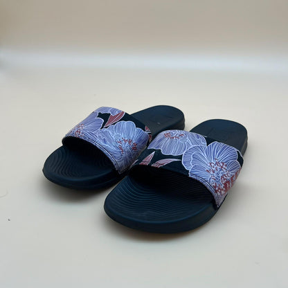 Reef Floral Slides - Navy