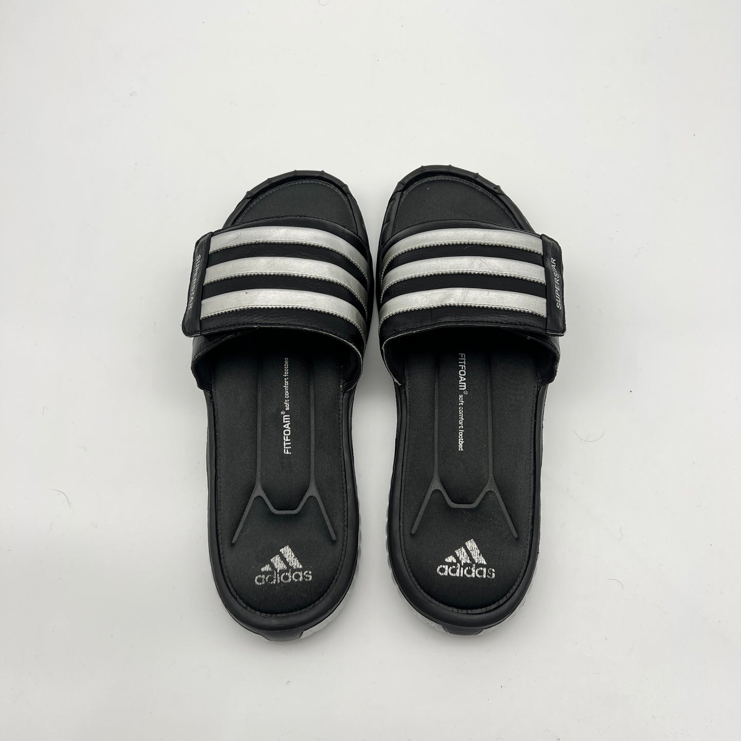 adidas Superstar 3G Slides in Black & Metallic Silver