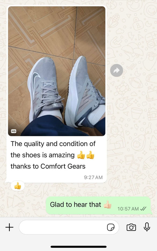 Customer review from WhatsApp