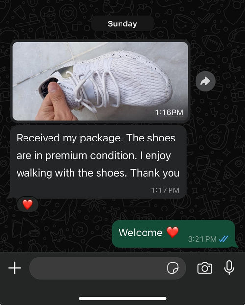 Customer review from WhatsApp